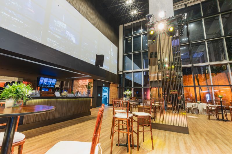 Bar area with warm lighting inside Giordanos